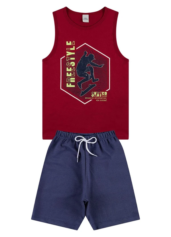Vida Costeira - Conjunto Regata Infantil Freestyle Bordo 2