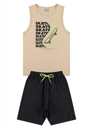 Vida Costeira - Conjunto Regata Infantil Freestyle Branco - VIDA COSTEIRA