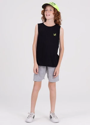 Vida Costeira - Conjunto Regata Infantil Menino Essencial Preto - VIDA COSTEIRA