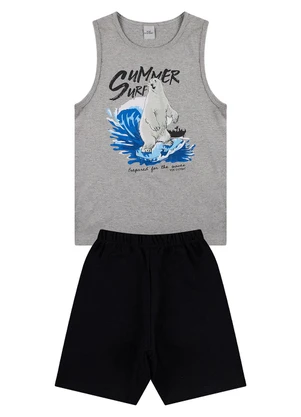 Vida Costeira - Conjunto Regata Infantil Summer Surf Mescla - VIDA COSTEIRA