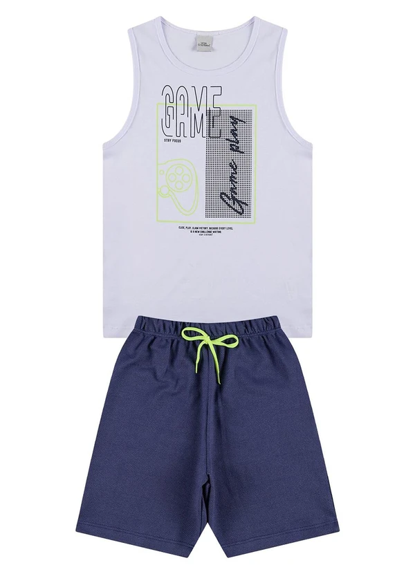 Vida Costeira - Conjunto Regata Infantil Web Game Branco 2