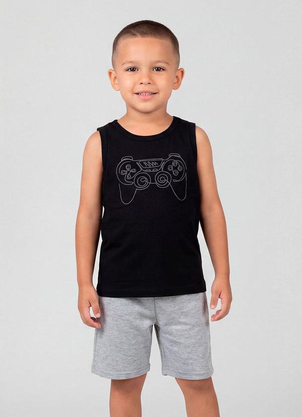 Select - Conjunto Regata Machão com Estampa Preto