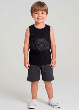 Select - Conjunto Regata Machão com Estampa Preto - SELECT