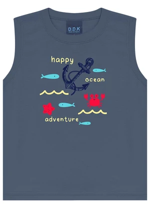 Ddk - Conjunto Regata Machão e Bermuda Azul - DDK