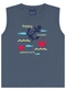 Ddk - Conjunto Camiseta Estampa Leão e Bermuda Verde - variação: Azul