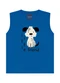 Ddk - Conjunto Camiseta Estampa Leão e Bermuda Verde - variação: Azul