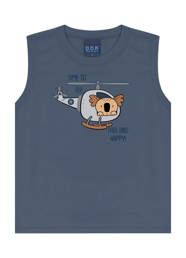 Ddk - Conjunto Regata Machão e Bermuda Azul