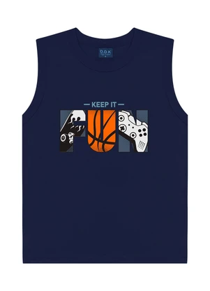 Ddk - Conjunto Regata Machão e Bermuda Azul  - DDK