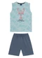 Ddk - Conjunto Camiseta e Bermuda Laranja - variação: Azul