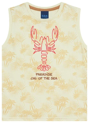 Ddk - Conjunto Regata Machão e Bermuda Bege - DDK