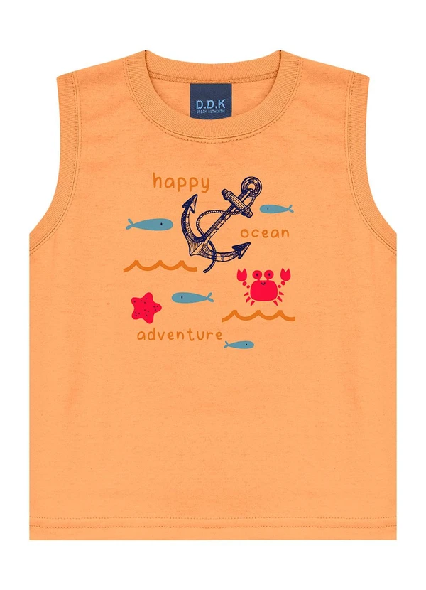 Ddk - Conjunto Regata Machão e Bermuda Laranja