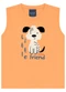 Ddk - Conjunto Camiseta Estampa Leão e Bermuda Verde - variação: Laranja