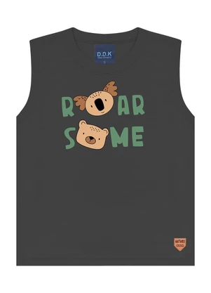 Ddk - Conjunto Regata Machão Roar e Bermuda Cinza - DDK