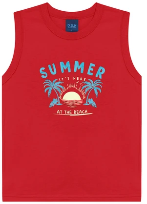 Ddk - Conjunto Regata Machão Summer e Bermuda Vermelho - DDK