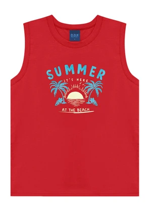 Ddk - Conjunto  Regata Machãoe Bermuda Vermelho - DDK