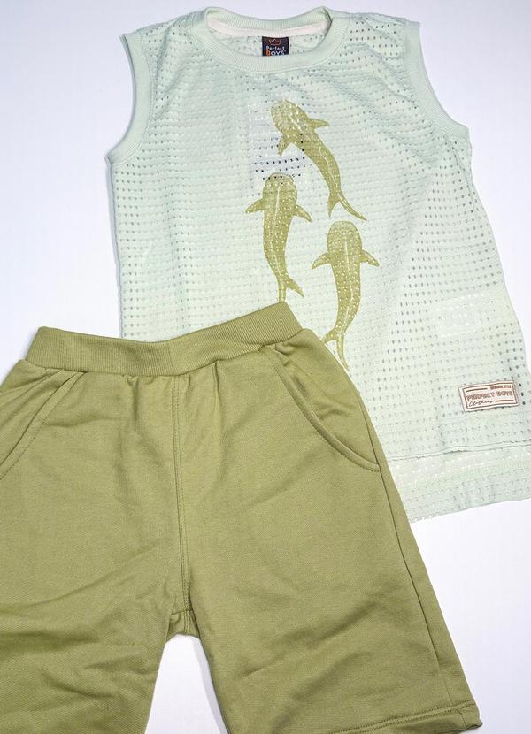 Perfect Boys - Conjunto Regata Malha Fresh e Short Verde