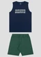 Reirex - Conjunto Regata Meia Malha e Bermuda Azul - variação: Azul