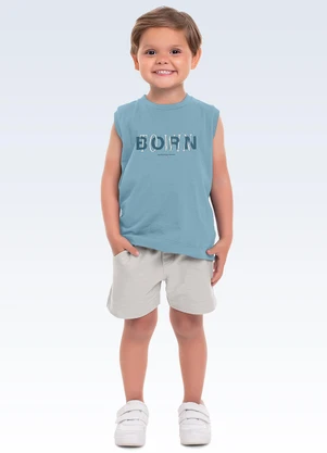 Fakini Kids - Conjunto Regata/Shorts Azul - FAKINI KIDS