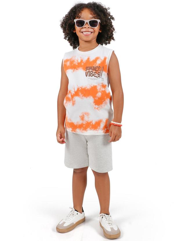 Tink Bink - Conjunto Regata Summer Vibes e Bermuda Laranja 1