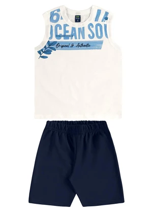 Bee Loop - Conjunto Regata Tropical Bermuda Bege - BEE LOOP