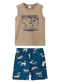 Malwee Kids - Conjunto Carro de Corrida Vrum Off White - variação: Bege