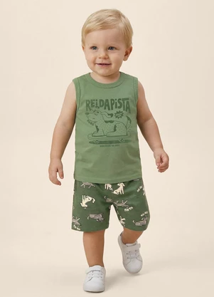 Malwee Kids - Conjunto Rei da Pista Verde Menta - MALWEE KIDS