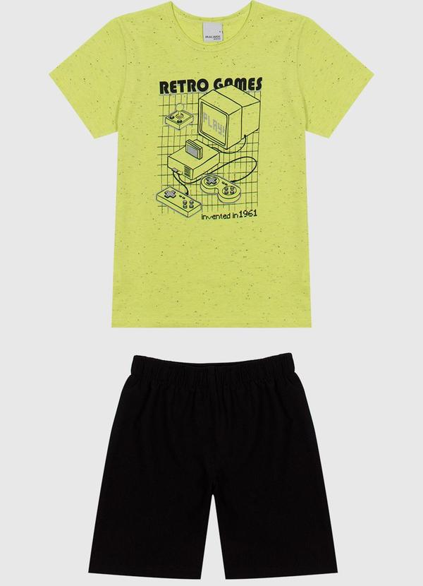 Malwee Kids - Conjunto Retro Game Maquinetado Menino Verde 1
