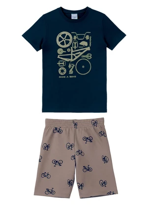 Malwee Kids - Conjunto Ride a Bike Azul Marinho - MALWEE KIDS