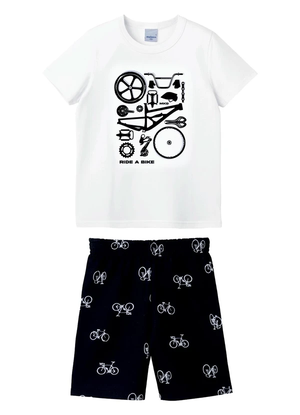 Malwee Kids - Conjunto Ride a Bike Branco
