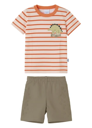 Malwee Kids - Conjunto Roar em Puff Moletinho Laranja - MALWEE KIDS