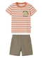 Malwee Kids - Conjunto Roar em Puff Moletinho Azul - variação: Laranja