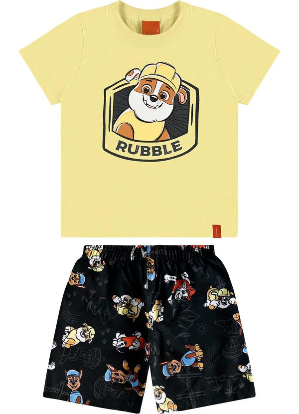 Malwee Kids - Conjunto Rubble em Microfibra Menino Amarelo Clar