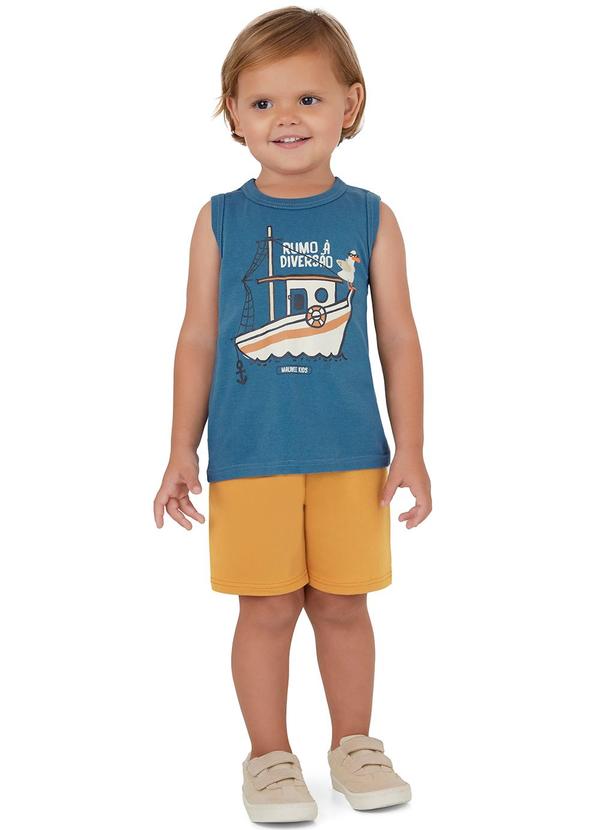 Malwee Kids - Conjunto Rumo a Diversão Azul Petróleo