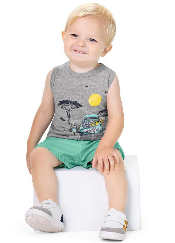 Alenice - Conjunto Safari Divertido Menino Cinza