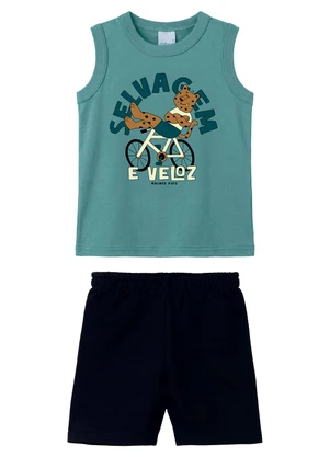 Malwee Kids - Conjunto Selvagem & Veloz Azul Petróleo - MALWEE KIDS