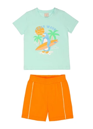 Tink Bink - Conjunto Silk Your Wave e Bermuda Azul - TINK BINK