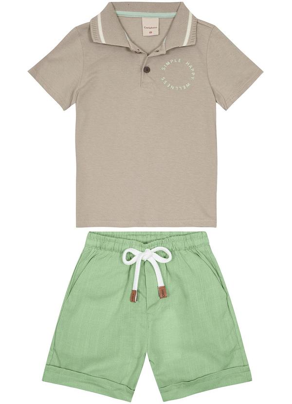 Carinhoso - Conjunto Simple Happy Menino Marrom