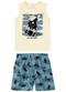 Malwee Kids - Conjunto Cabeça nas Nuvens Azul Escuro - variação: Off White
