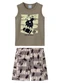 Malwee Kids - Conjunto Cabeça nas Nuvens Azul Escuro - variação: Taupe
