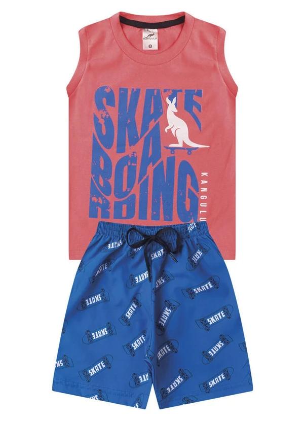 - Conjunto Skate Laranja