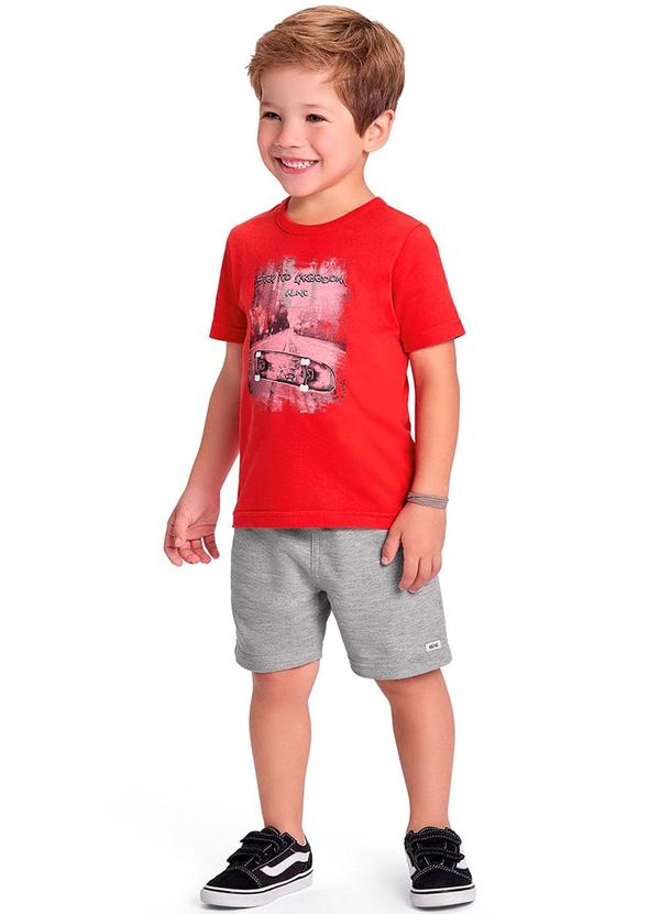 Alenice - Conjunto Skate Vibes Meninos Vermelho