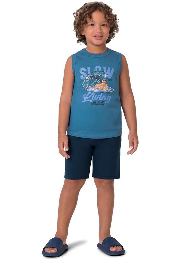 Malwee Kids - Conjunto Slow Living Azul Petróleo