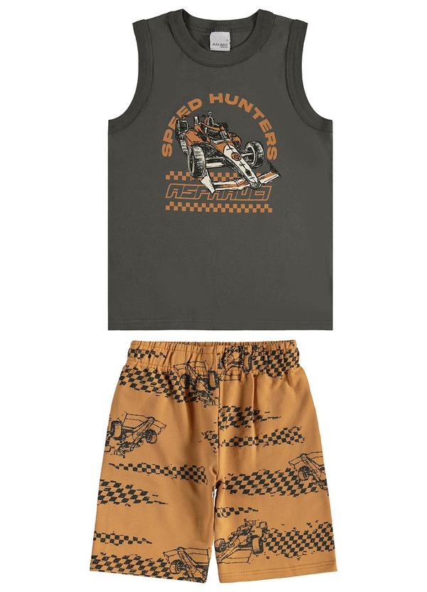 Malwee Kids - Conjunto Speed Hunters Cinza Chumbo