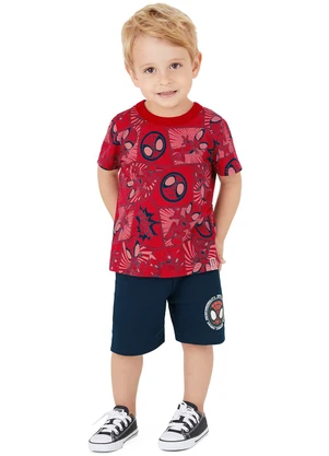 Malwee Kids - Conjunto Spidey em Puff Menino Vermelho - MALWEE KIDS