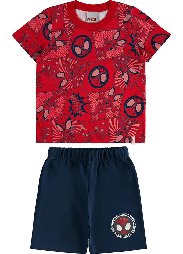 Malwee Kids - Conjunto Spidey em Puff Menino Vermelho 2