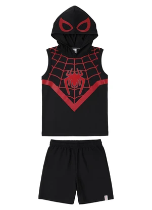 Malwee Kids - Conjunto Spidey® Moletinho Preto - MALWEE KIDS