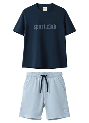 Carinhoso - Conjunto Spor Club com Suedini Premium Azul - CARINHOSO