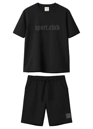 Carinhoso - Conjunto Spor Club com Suedini Premium Preto - CARINHOSO