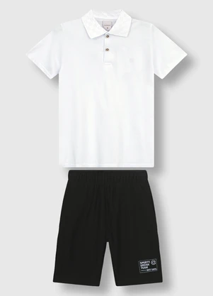 Carinhoso - Conjunto Sporty Dream Team Branco - CARINHOSO