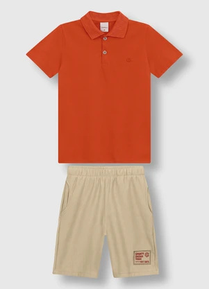 Carinhoso - Conjunto Sporty Dream Team Laranja - CARINHOSO